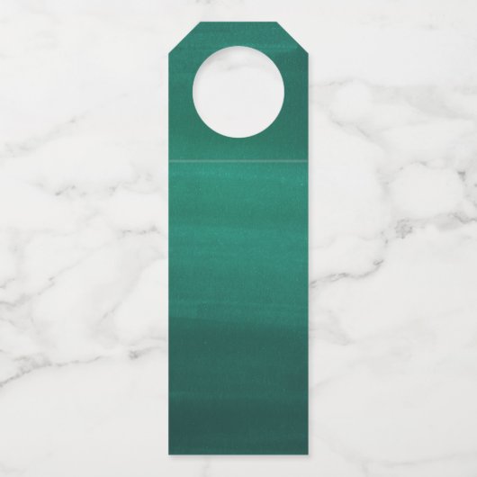 エメラルドエレガントグシンプルリー結婚ング感謝してい・ユーズ ボトルネックタグ (裏面)