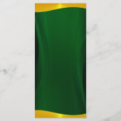 エメラルドエレガントグリーンとゴールドウェディングディナーメニュー メニュー (裏面)