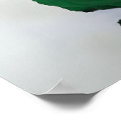 エメラルドエレガントグリーンバラ16テーブル座席表 ポスター (角)