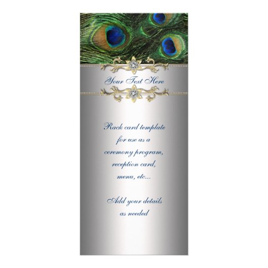 エメラルドエレガントグリーンピーコックラックラックカード ラックカード (正面)