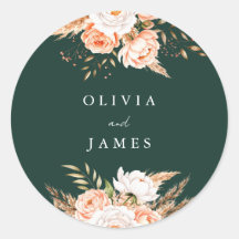 エメラルドエレガントグリーンフローラ秋の結婚式歓迎