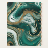 エメラルドエレガントグリーン大理石と金ゴールド プランナー手帳 (裏面)