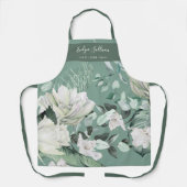 エメラルドエレガントグリーン美しいプロフェッショナル エプロン (正面)