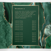 エメラルドエレガントグリーン金ゴールドアゲート3折パンフレット 三つ折りカード (内部中)