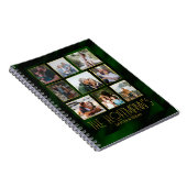 エメラルドエレガントグリーン金ゴールドフレームフォトコラージュ ノートブック (右側)