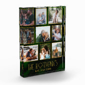 エメラルドエレガントグリーン金ゴールドフレームフォトコラージュ フォトブロック (左)