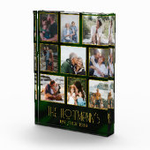 エメラルドエレガントグリーン金ゴールドフレームフォトコラージュ フォトブロック (右)