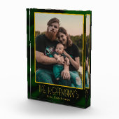 エメラルドエレガントグリーン金ゴールドフレームフォトブロック フォトブロック (右)