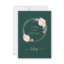 エメラルドエレガントグリーン金ゴールドフローラ結婚ズ