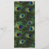 エメラルドエレガントグリーン金ゴールド孔雀ラックカード プログラム (裏面)