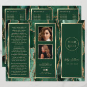 エメラルドエレガントグリーン金ゴールド瑪瑙パンフレット (正面/裏面)