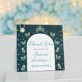 エメラルドエレガントグリーン金ゴールド蝶ありがとう フェイバータグ