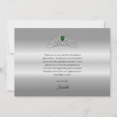 エメラルドエレガントグリーン |ダイヤモンドクラウンキンセアニラ サンキューカード (裏面)