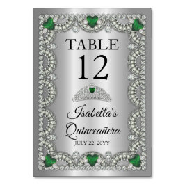 エメラルドエレガントグリーン |ダイヤモンドクラウンキンセアニラ テーブルナンバー