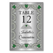 エメラルドエレガントグリーン |ダイヤモンドクラウンキンセアニラ テーブルナンバー (裏面)