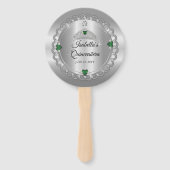 エメラルドエレガントグリーン |ダイヤモンドクラウンキンセアニラ ハンドファン (正面)