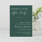 エメラルドエレガントグリーンQRコードの後ずっと幸せに 招待状 (スタンド正面)