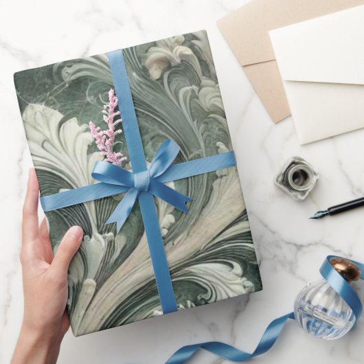 エメラルドエレガントバロックエレガンス ラッピングペーパー (ギフト)