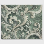 エメラルドエレガントバロックエレガンス ラッピングペーパー (フラット)