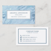 エメラルドエレガントブルーマーブル |名刺 名刺 (正面/裏面)