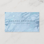 エメラルドエレガントブルーマーブル |名刺 名刺 (正面)