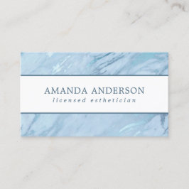 エメラルドエレガントブルーマーブル |名刺 名刺