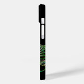 エメラルドエレガントモノグラムの緑の孔雀 Case-Mate iPhoneケース (裏面 / 左)