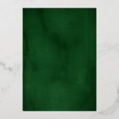 エメラルドエレガント金ゴールドリーフリースキンセアニェラ 箔招待状 (裏面)