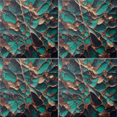 エメラルドオーガニックグリーンの輝く金ゴールドライン タイル