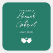 エメラルドカスタムグリーンステッカー スクエアシール (正面)