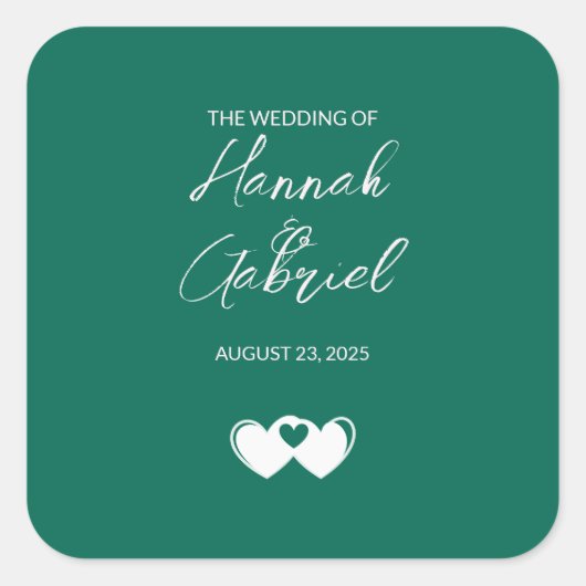 エメラルドカスタムグリーンステッカー スクエアシール (正面)