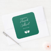 エメラルドカスタムグリーンステッカー スクエアシール (封筒)