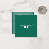 エメラルドカスタムグリーンフラットノートカード ノートカード (正面/裏面インサイチュ)