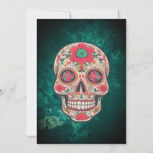 エメラルドカラフルシュガースカルディアデロスミュートス 招待状 (裏面)