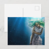 エメラルドカール – マーメイド水中ホバリング ポストカード (正面/裏面)