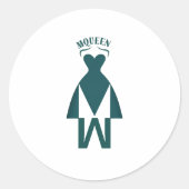 エメラルドガウンシルエット ラウンドシール (正面)