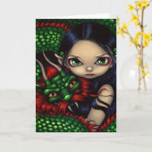 「エメラルドガーディアン」グリーティングカード カード (黄色い花)