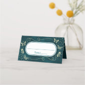 エメラルドガーリーグリーン金ゴールド15歳の蝶 プレイスカード (正面)