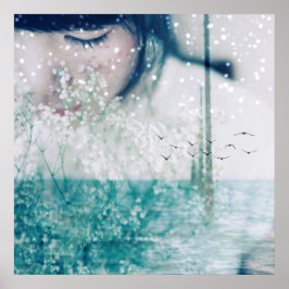 エメラルドガールグリーンポスター紙24インチx 24インチ ポスター