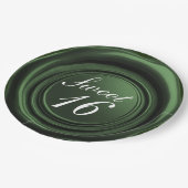 エメラルドキャンドルワックスシールドリップスウィート16 ウェディング ペーパープレート (アングル)