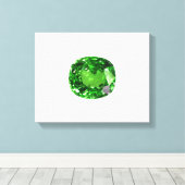 エメラルドクッションカット キャンバスプリント (インサイチュ (ウッドフロア))