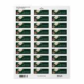 エメラルドクラシック水彩フローラ差出人住所 ラベル (フルシート)