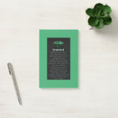 エメラルドクリスタルの意味ジュエリーのサイン後のノート ポストイット (オフィス)