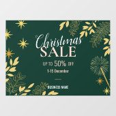 エメラルドクリスマスセールの販売促進 ウィンドウサイン (シート)