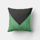 エメラルドクリームとブラックモノグラム クッション (裏面)