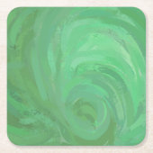 エメラルドクリーム スクエアペーパーコースター (正面)