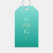 エメラルドグラデーショカスタムン文字ギフトラベル ギフトタグ (裏面)