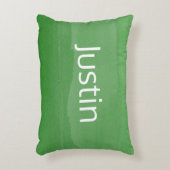 エメラルドグラデーショングリーンfor Boy with name アクセントクッション (正面(垂直))
