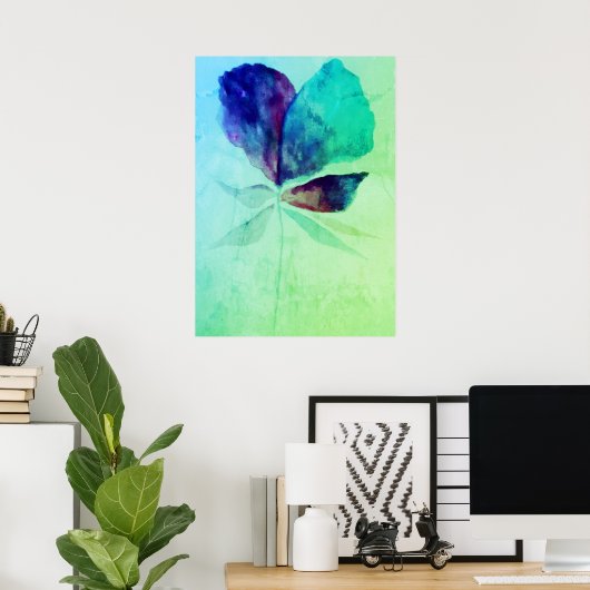 エメラルドグリーナリーウォーター魔法フローラ ポスター (ホームオフィス)