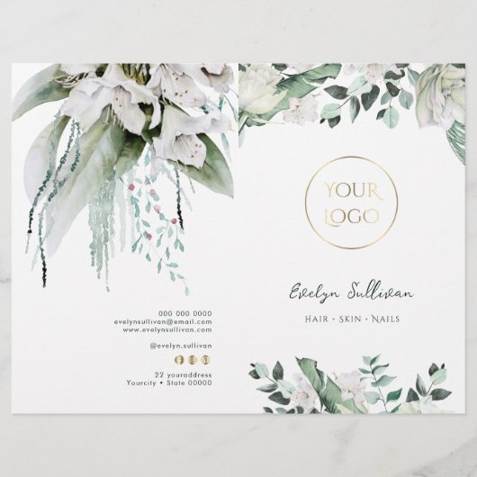 エメラルドグリーナリーサービスメニューパンフレット (正面)